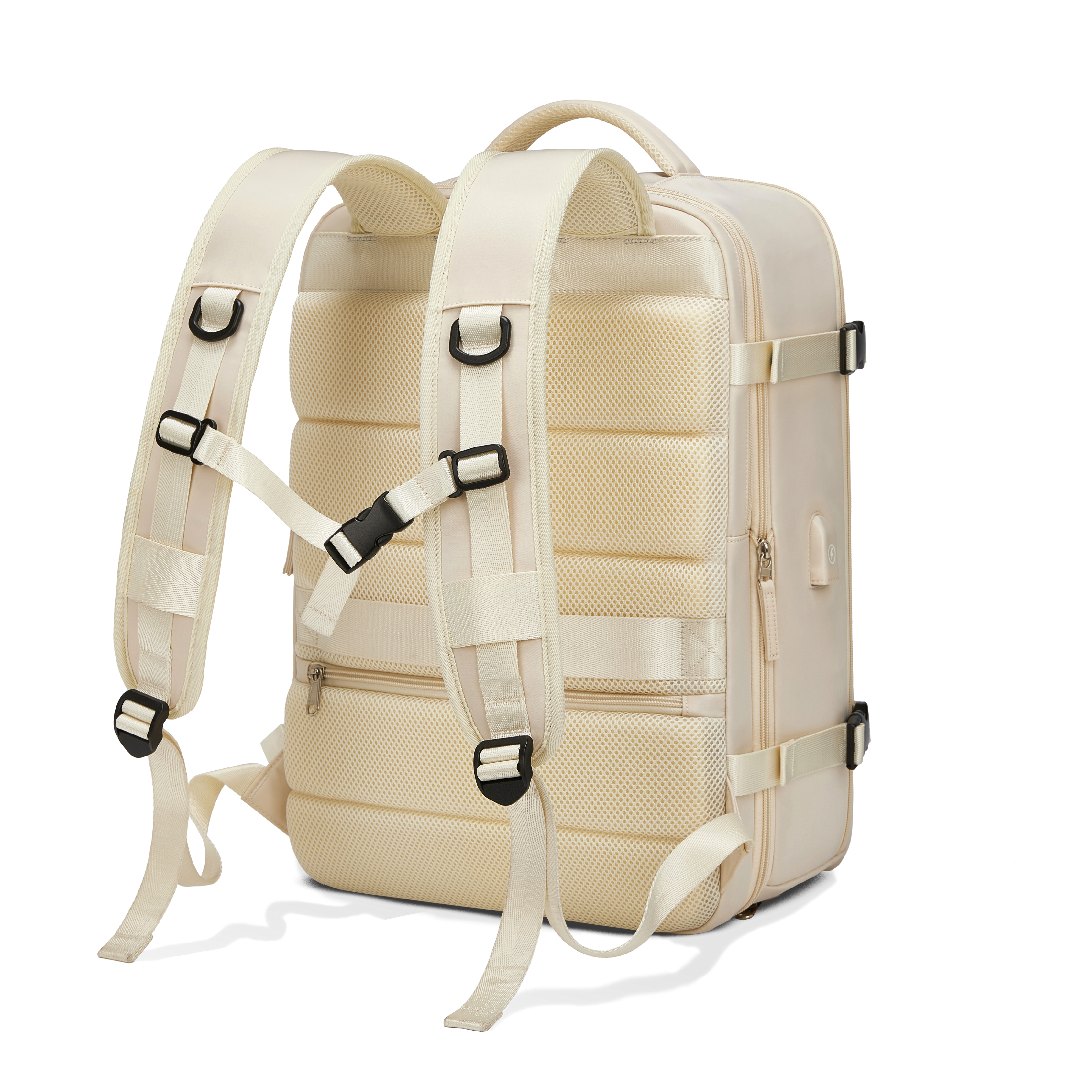 Mochila Xclusive Royal Backpack Blanca expandible por atrás